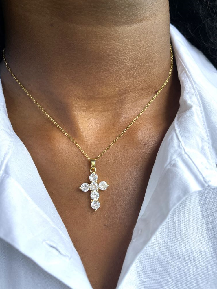 Collier en acier inoxydable CROIX